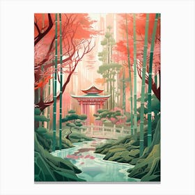 The Sagano Bamboo Forest Japan Canvas Print