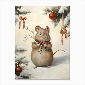 Christmas Mouse Canvas Print