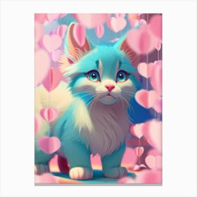 Valentine Kitten 2 Canvas Print