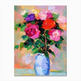 Rose Artwork Name Flower Canvas Print
