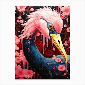 Pink Crane Canvas Print