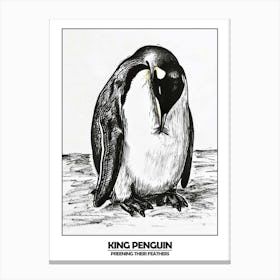 Penguin Preening Their Feathers Poster 6 Canvas Print