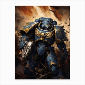 Ultramarine Battle Brother 01 Canvas Print