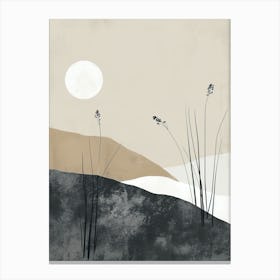 Still Beige Minimalist Style Canvas Print