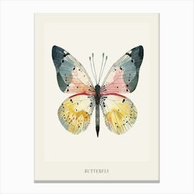 Colourful Insect Illustration Butterfly 30 Poster Canvas Print