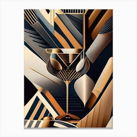 Aviation Cocktail Poster Art Deco Cocktail Poster Canvas Print