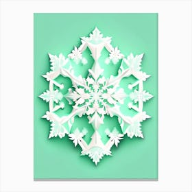 Symmetry, Snowflakes, Kids Illustration 4 Canvas Print