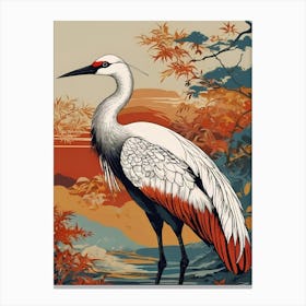 Crane Painting Canvas Print