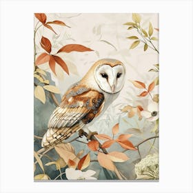 Barn Owl Japanese Painting 1 Canvas Print