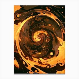 Abstract Swirling Flames Canvas Print