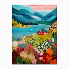 Lake Life Colorful Scenery Canvas Print