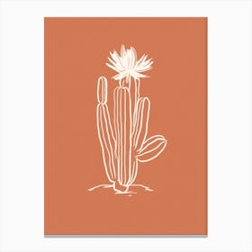 Cactus Line Drawing Acanthocalycium Cactus 2 Canvas Print