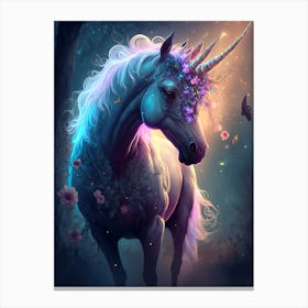 Unicorn In The Forest 1 Canvas Print