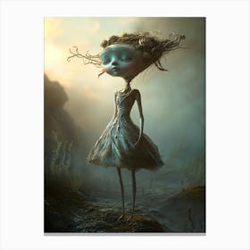 Girl In A Dress 4 Canvas Print