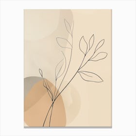 Antwerp Botanical Garden Boho Line Art Canvas Print