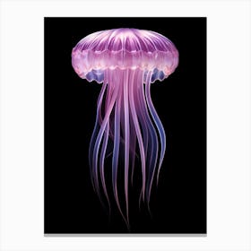 Mauve Stinger Jellyfish Simple Illustration 4 Canvas Print