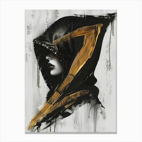 'Black And Gold' 12 Canvas Print