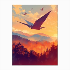 Origami Bird 1 Canvas Print