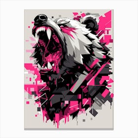 Abstract Bear Art Canvas Print