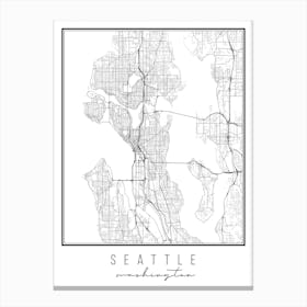 Seattle Washington Street Map Canvas Print
