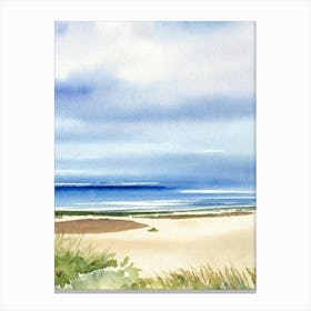 Formby Beach 2, Merseyside Watercolour Canvas Print