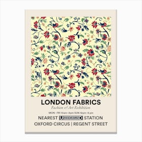 Poster Floral Dream London Fabrics Floral Pattern 4 Canvas Print
