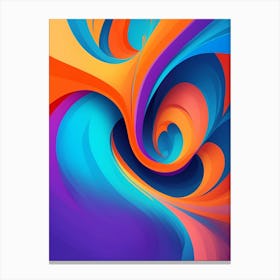 Abstract Colorful Waves Vertical Composition 94 Canvas Print