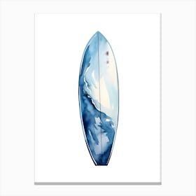 Blue Wave Surfboard Canvas Print