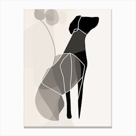 Dog Line Art Abstract 2 Canvas Print
