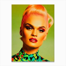 Jessie J 2 Colourful Pop Art Canvas Print