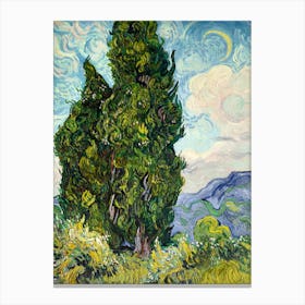 Cypress Trees Canvas Print