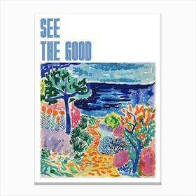 See The Good Poster Coastal Vista Matisse Style 2 Canvas Print