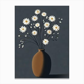 Daisies In A Vase 18 Canvas Print