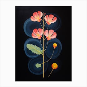 Freesia 3 Hilma Af Klint Inspired Flower Illustration Canvas Print