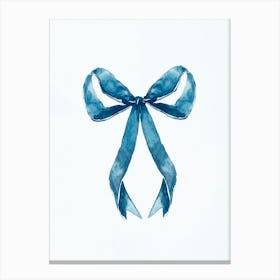 coquette Blue bow Canvas Print