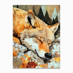Wolf animal illustration art Canvas Print