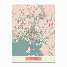 Hiroshima Map Poster Canvas Print