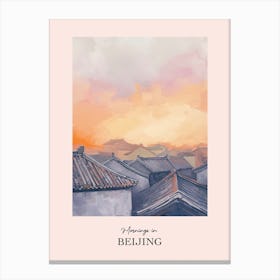 Mornings In Beijing Rooftops Morning Skyline 2 Canvas Print