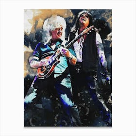 Smudge Brian May And Alice Cooper Canvas Print