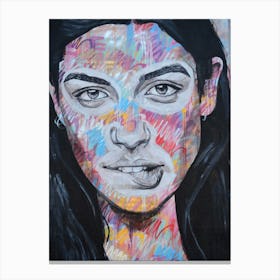 Kendall art girl Canvas Print