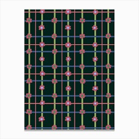 Checkered Floral Canvas Print