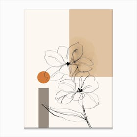 Minimalist Orchid Lines A Canvas Print