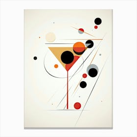 Mid Century Modern Martini Floral Infusion Cocktail 1 Canvas Print