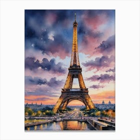 Sightseeing Eiffel Tower Canvas Print