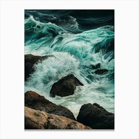 Crashing Waves Landscapes Canvas Print