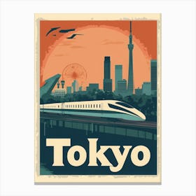 Aihrgdesign A Mid Century Modern Travel Poster For Tokyo Show 0dda53ba C866 4058 B67c E0d8428a4516 1 Canvas Print