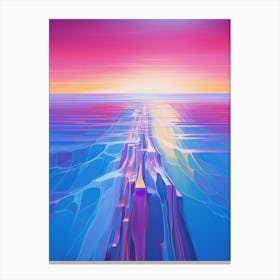 Sunset Over The Ocean 18 Canvas Print