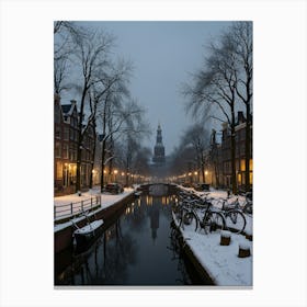 Winter In Amsterdam 1 Canvas Print