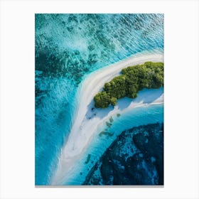 Aerial View Of An Island In The Maldives 2 Canvas Print