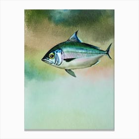 Atlantic Bluefin Tuna Storybook Watercolour Canvas Print